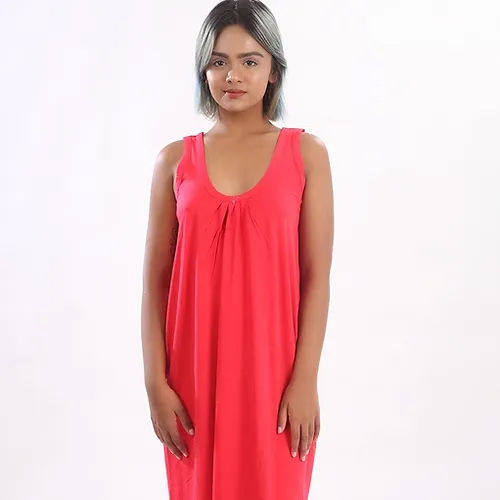 Red Pink Sweety Ladies Nighty Slip