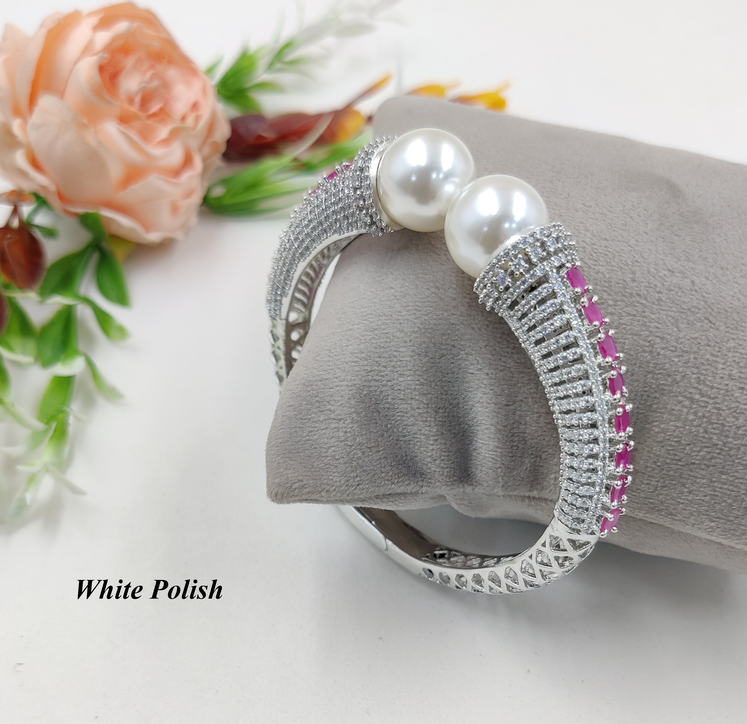 Pearl & Beads American Diamond Bracelet