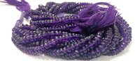 Natural Amethyst Gemstones Rondelle Faceted 4mm Strand 13 inches long