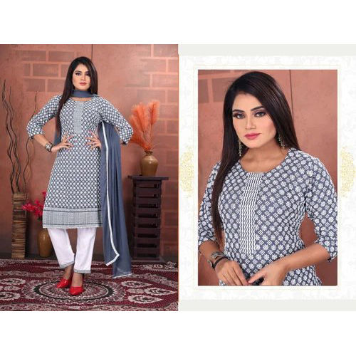 Indian Designer Kurti With Pant Dupatta