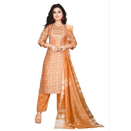 11 KG Chanderi Silk Worked KurtiI With Pant N Duppata