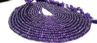 Natural Amethyst Gemstones Rondelle Faceted 6-7mm Strand 13 inches long