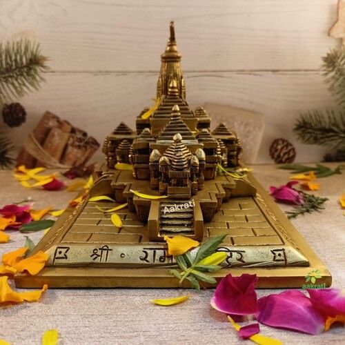 Ram Mandir Statue |Home decor| |Table decor| | Brass Ram Mandir| |Ayodhya Model| Gift, Showpieces Religious purpose