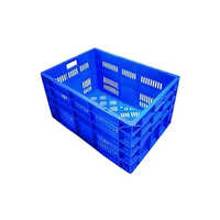 Supreme Plastic Crates - High-quality Plastic, 650x450 Mm Size, 15 L Capacity, Vibrant Blue Color, 2-way Handlift For Easy Transportation