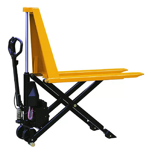 Yellow & Black Mild Steel High Lift Pallet Truck