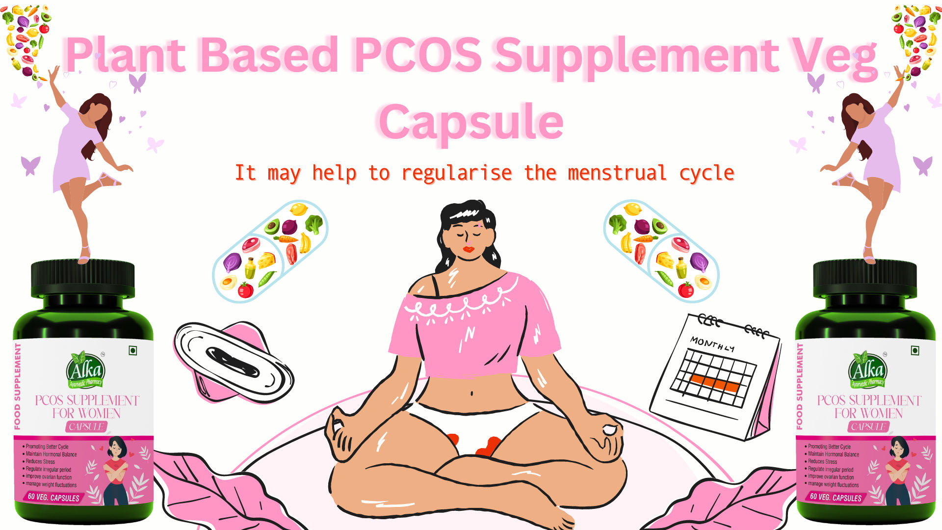 Plant Based PCOS Supplement Veg Capsules