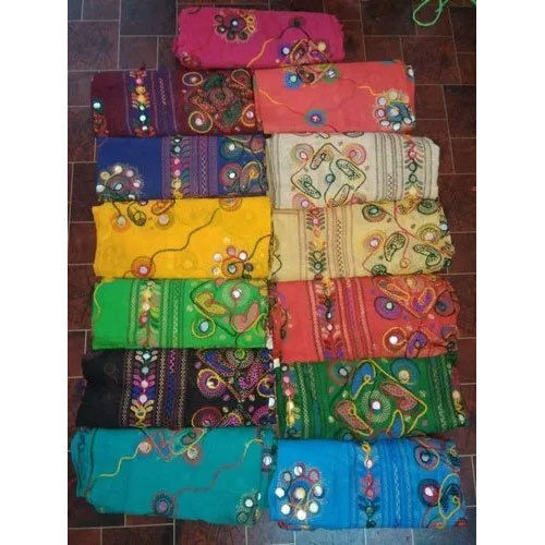 Cotton Mirror Work Dupatta