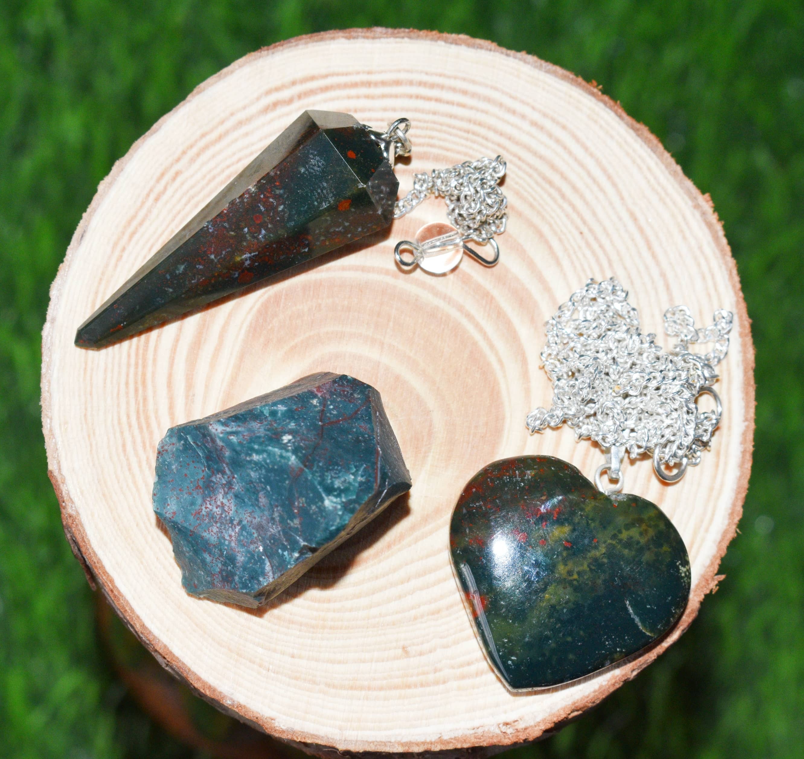 Bloodstone Crystal Gift Set For Emotional Support and Protection, Real Polished Gemstones.