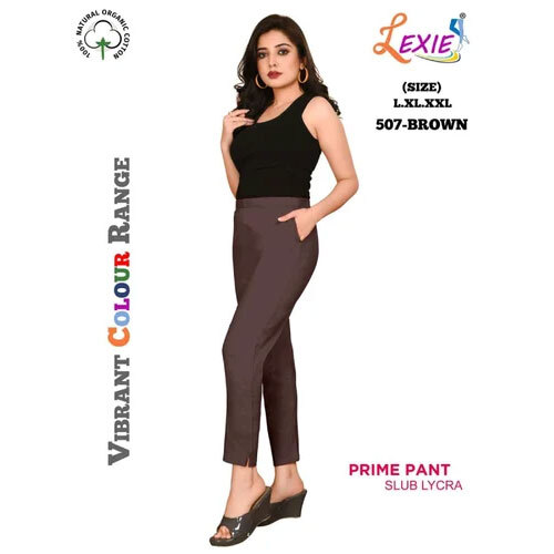 Designer LEXIE BRAND STYLISH SLUB LYCRA PRIME PANT