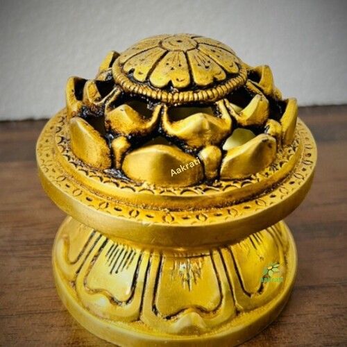 Aakrati Brass Dhoop Dani| Loban Holder| Incense Holder| Puja Article| Home Decor| Gifts Purpose| (Yellow Antique)