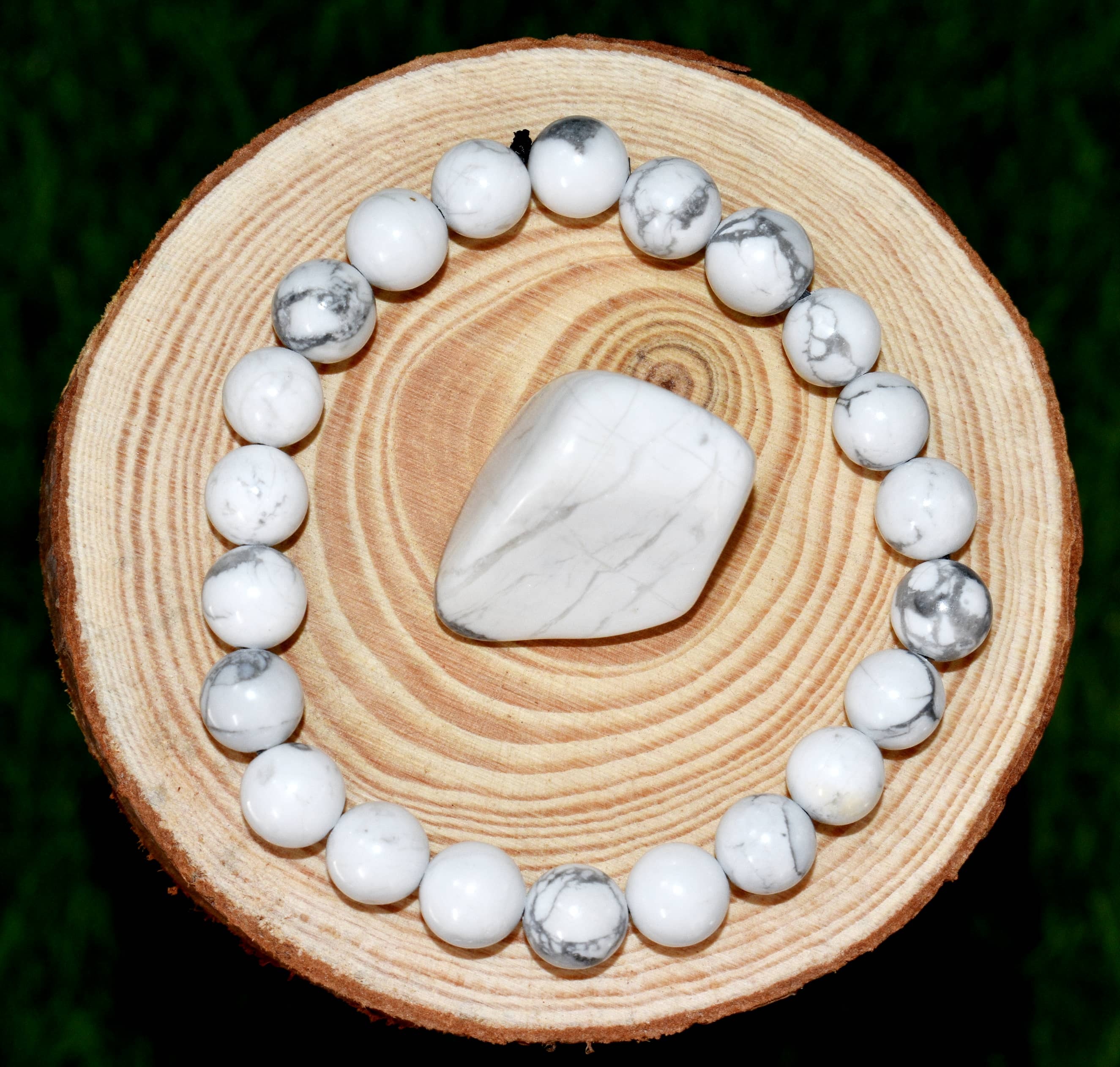 Howlite Crystal Gift Set For Emotional Support and Protection, Real Polished Gemstones.