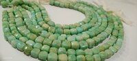 Natural Amazonite Faceted Box Shape 6 to 8mm Beads Strand 14''Long