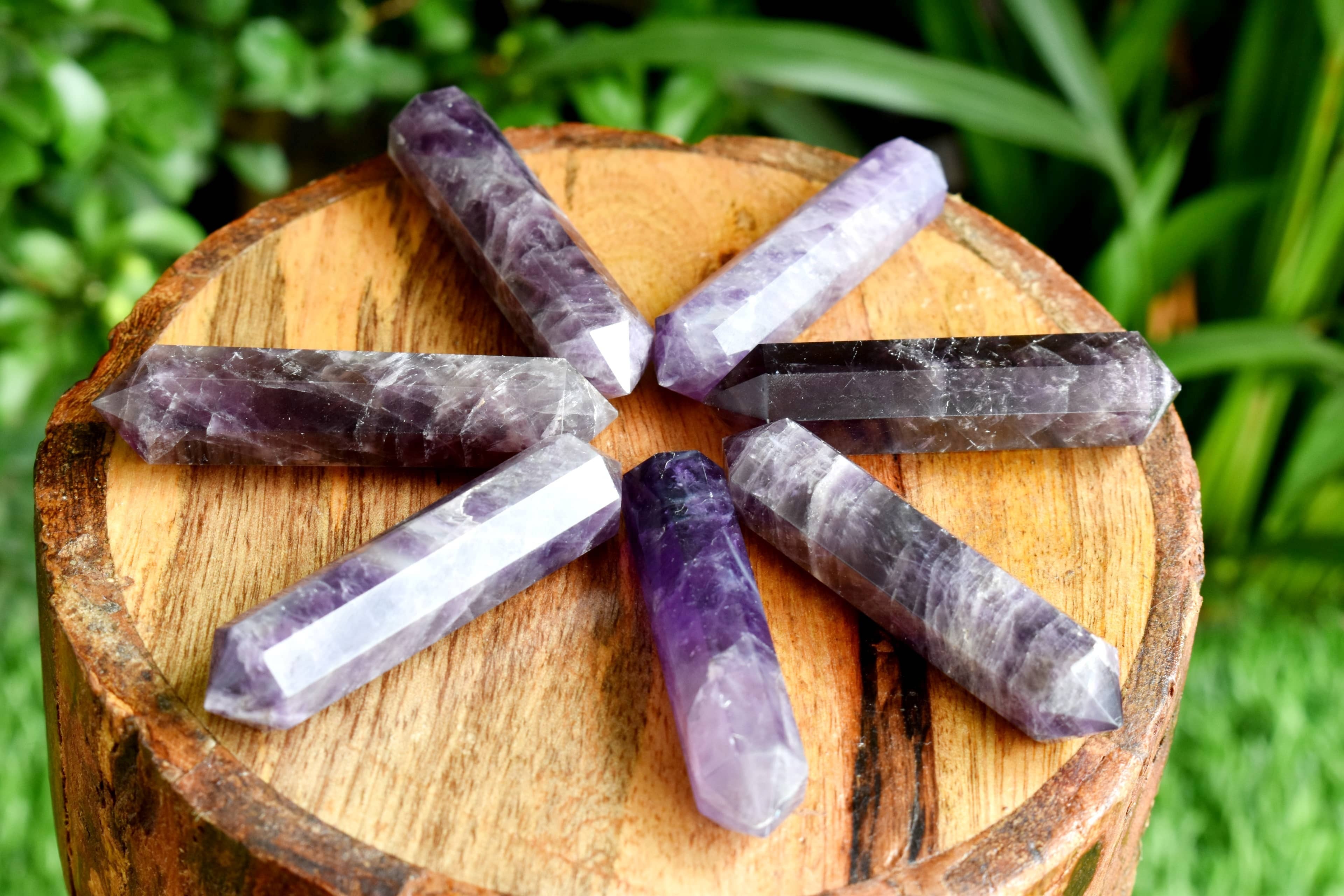 Amethyst Points, Double Terminated Pointed Crystal Pencils