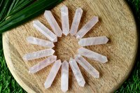 Rose Quartz Points, Double Terminated Pointed Crystal Pencils