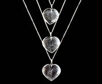 Crystal Quartz Pendant Crystal Heart Pendant Heart Shaped Necklaces