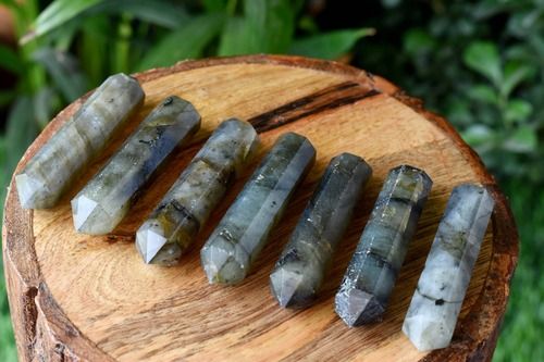 Labradorite Points, Double Terminated Pointed Crystal Pencils