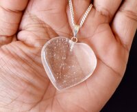 Crystal Quartz Pendant Crystal Heart Pendant Heart Shaped Necklaces