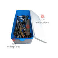 Plastic Box For Automobile Shop - Color: White & Blue