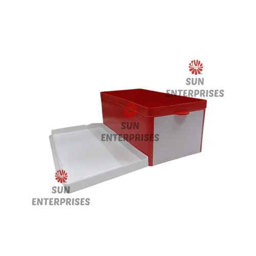 Red Plastic Storage Box For Electrical Parts