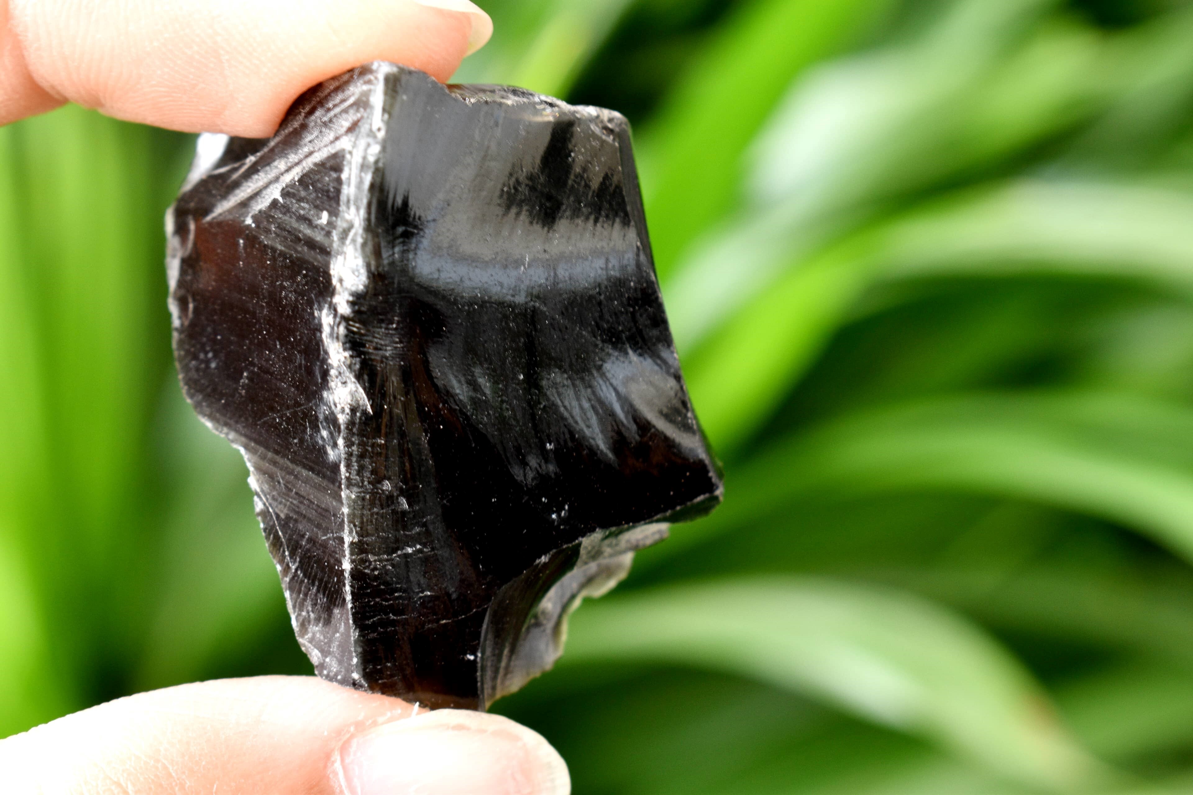 Black Obsidian Rough Stone Crystal Raw Stone Rough Rock