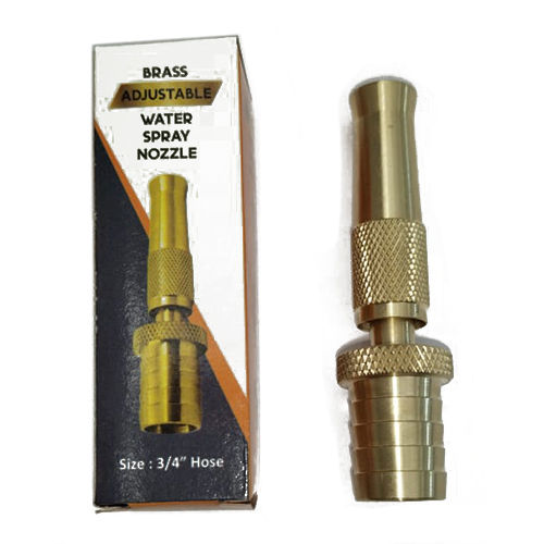 3/4 Inch Hose Brass Adjustable Water Spray Nozzle