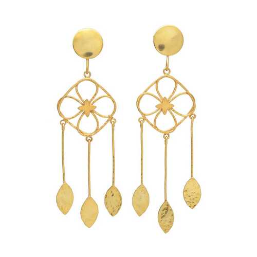 gold plated designer handmade earring set