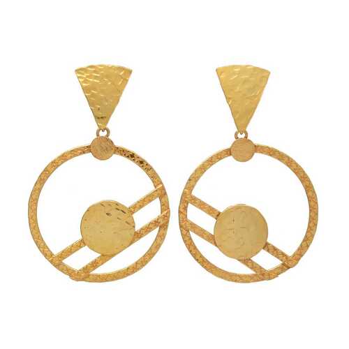 gold plated handmade drop earring