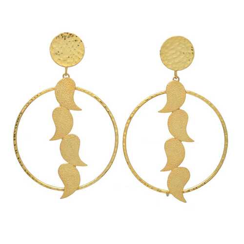 gold plated handmade alloy drop earring