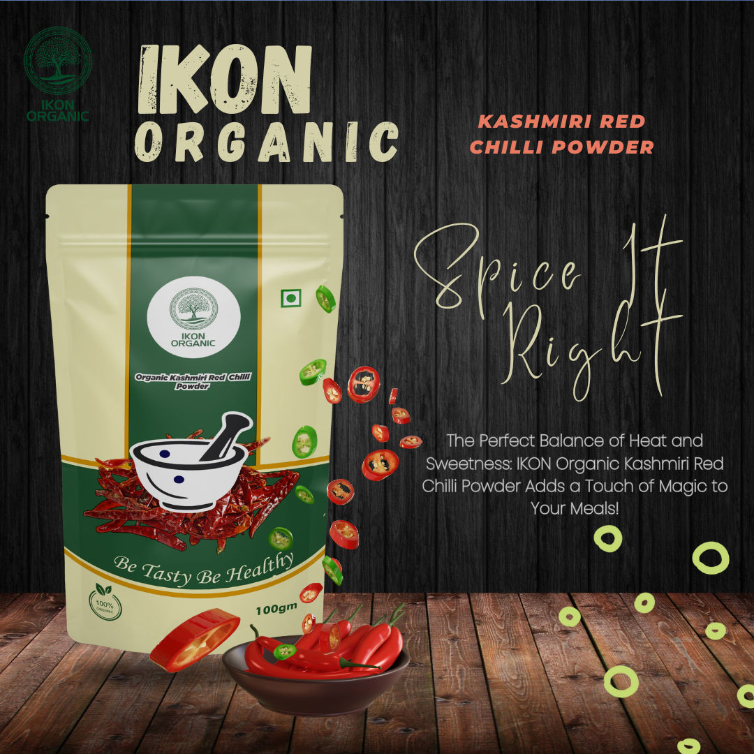 IKON Organic Kashmiri Red Chilli Powder -100gm