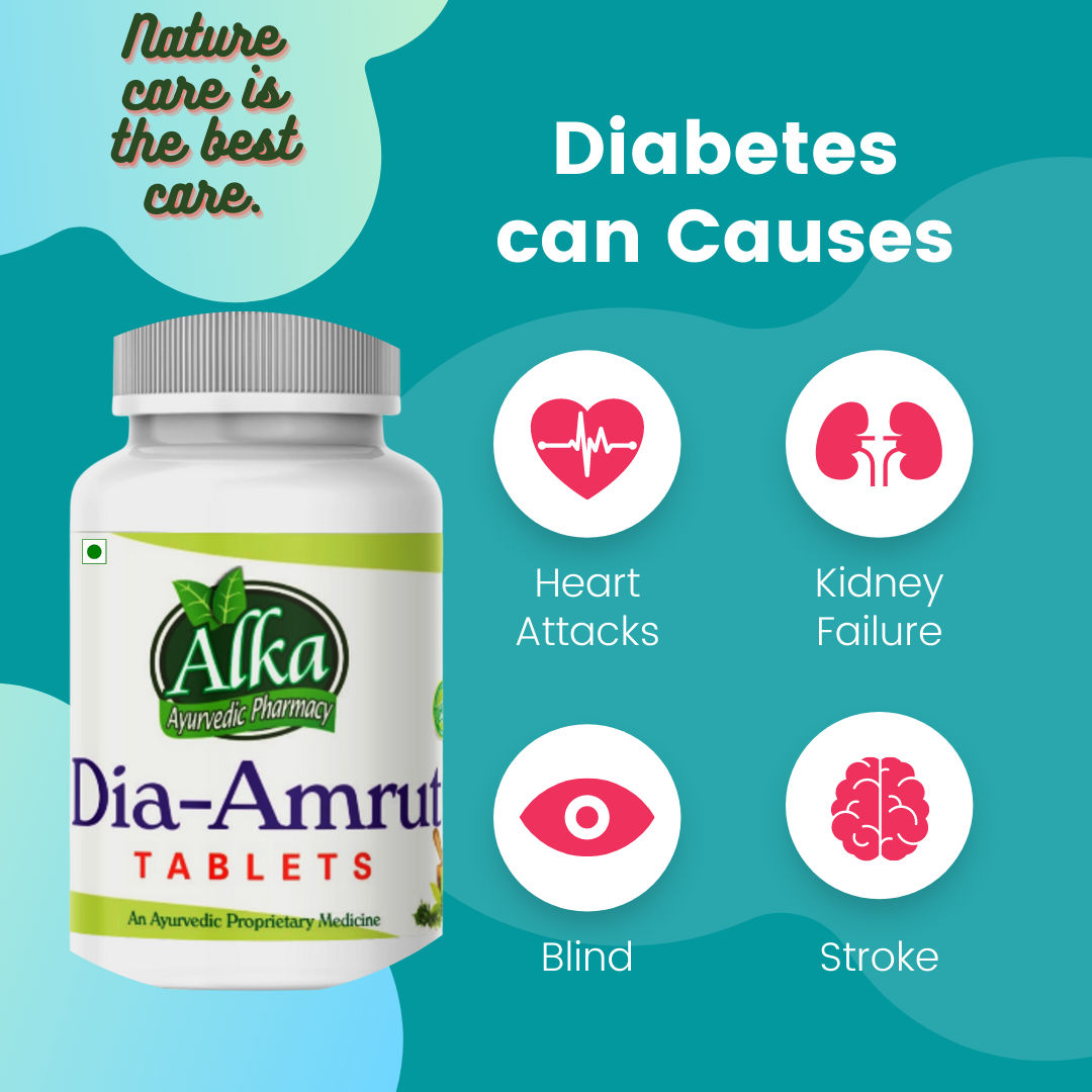 Diabetes Dia-Amrut Blood Sugar Control Aurvedic Tablets