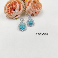 Colourstone Designer American Diamond Earring