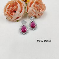 Colourstone Designer American Diamond Earring