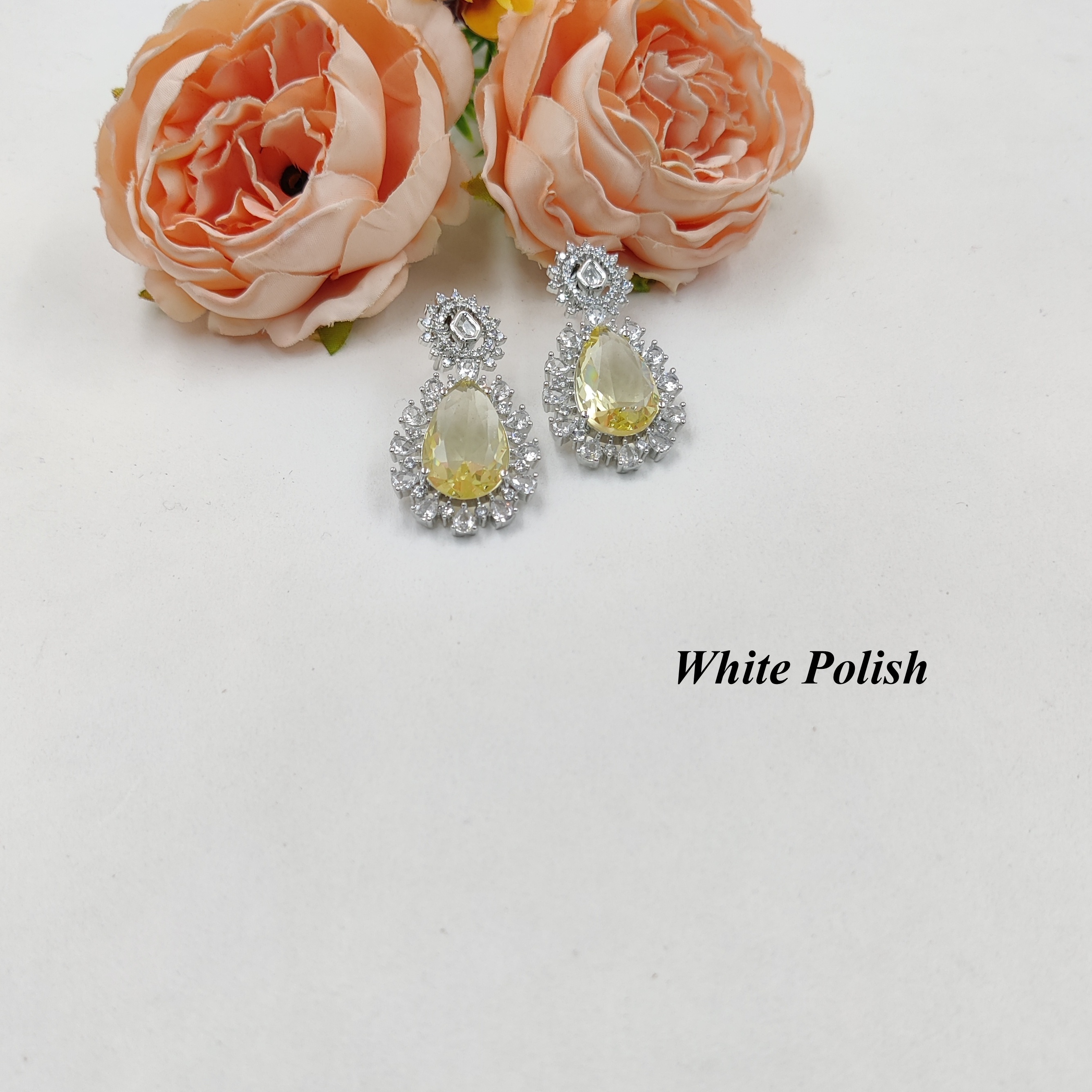 Colourstone Designer American Diamond Earring