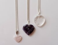 Heart Pendant Set Crystal Heart Pendant Heart Shaped Necklaces