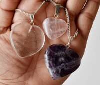 Heart Pendant Set Crystal Heart Pendant Heart Shaped Necklaces