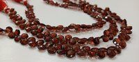 Natural Mozambique Garnet Heart Shape 4-5mm Beads Faceted Strand 8 Inch Long