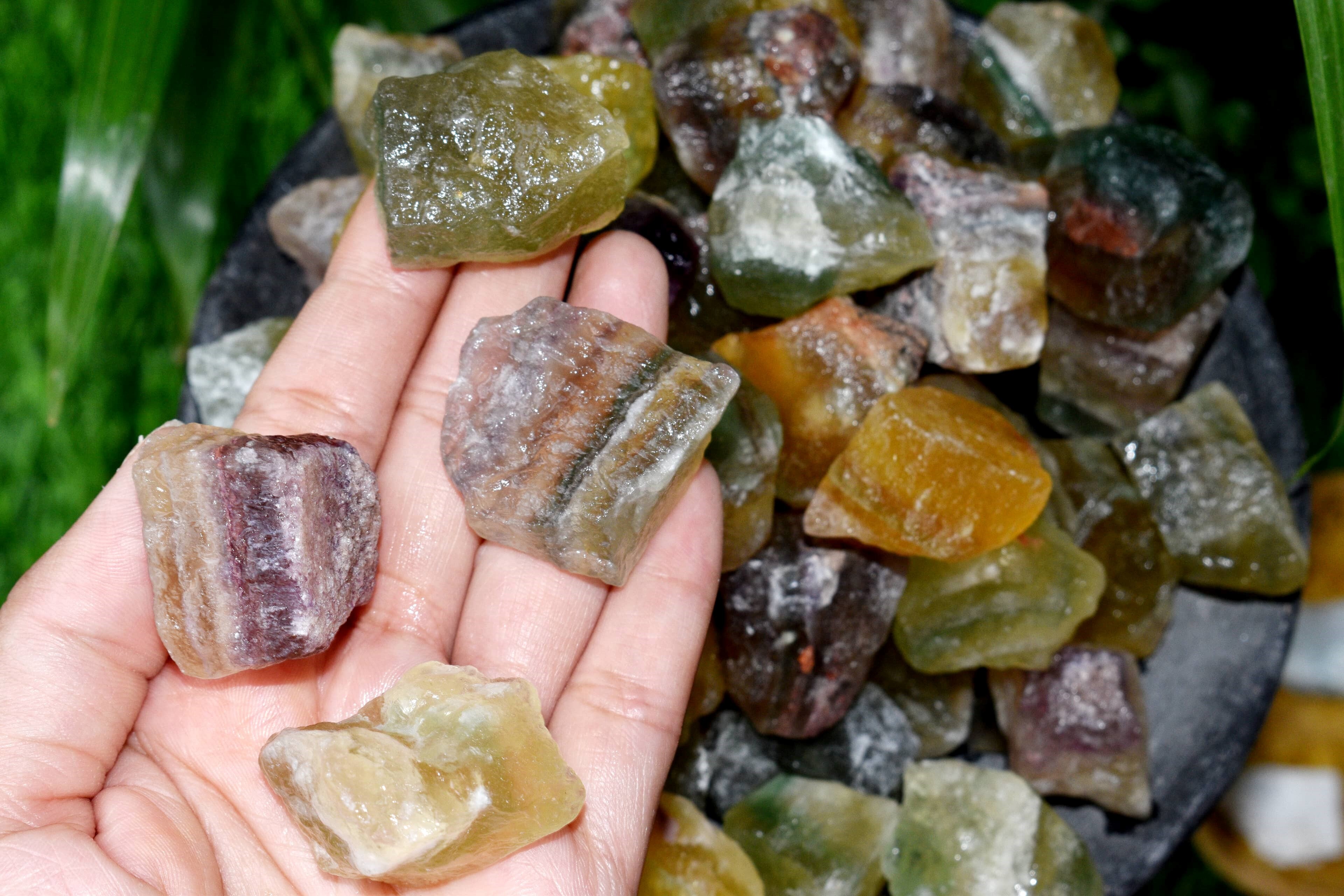 Multi Fluorite Rough Stone Crystal Raw Stone Rough Rock