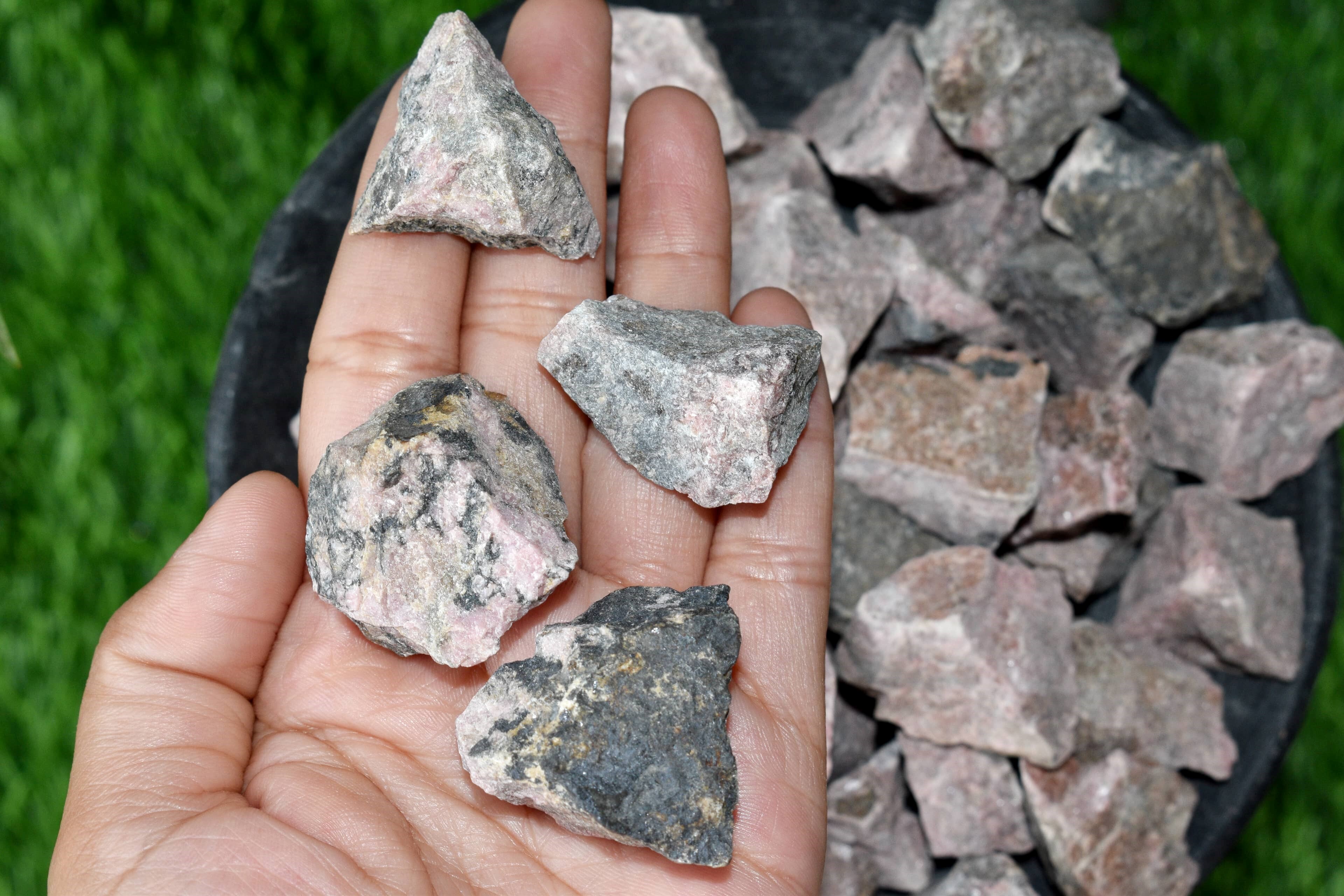 Rhodonite Rough Stone Crystal Raw Stone Rough Rock