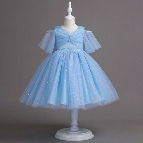 Kids Designer Frock - Color: Blue