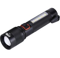 Rechargeable Torch - Metal, 10.7 Cm Length, 3.5 Cm Width, Mix Color | 5 Modes, Hammer & Seatbelt Cutter, Zoomable, Waterproof, Usb Type-c Charging