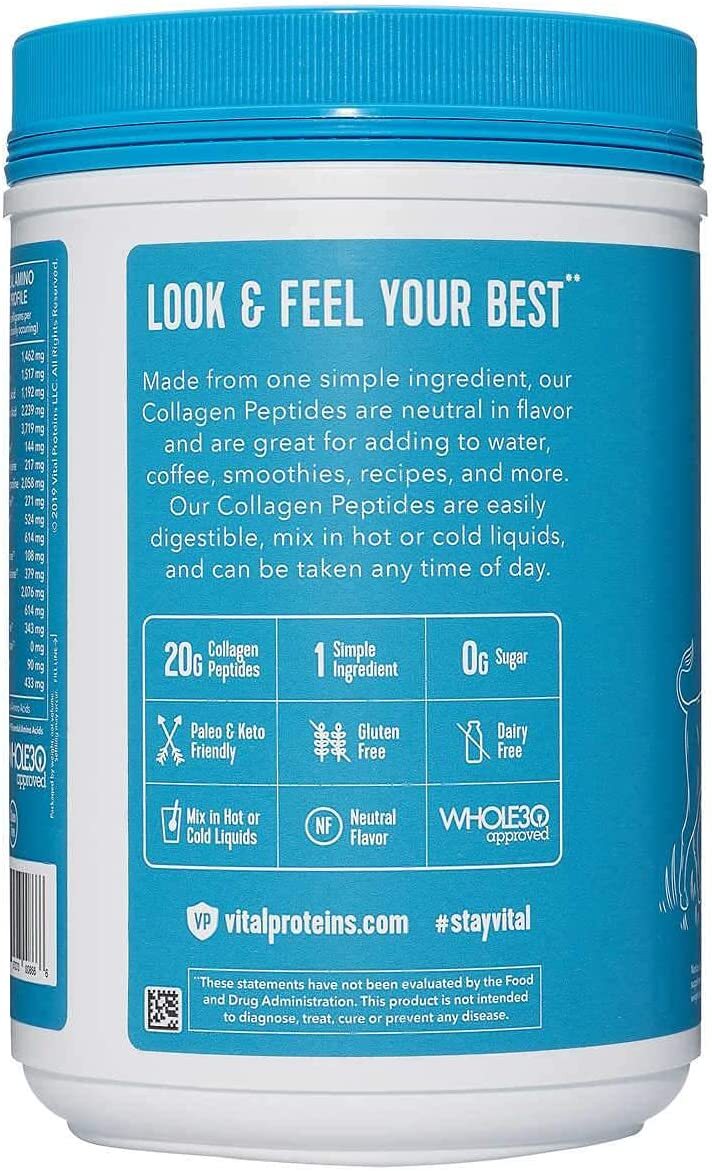 Vital Proteins Collagen Peptides Unflavored Dietary Supplement (Net Wt 24 Oz)
