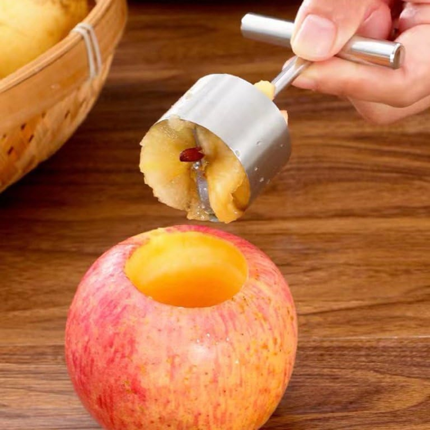 STAINLESS STEEL APPLE CORE REMOVER SALAD TOOLS