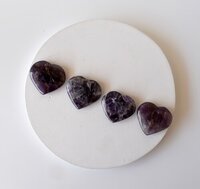 Amethyst Puffy Mini Hearts Crystal Hearts - Aaa Grade, 1 Inch Size, Purple Natural Amethyst, Smooth Polished Surface, 15 Grams Weight