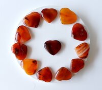 Carnelian Puffy Mini Heart Crystal Pocket-Sized Energy & Passion Stone