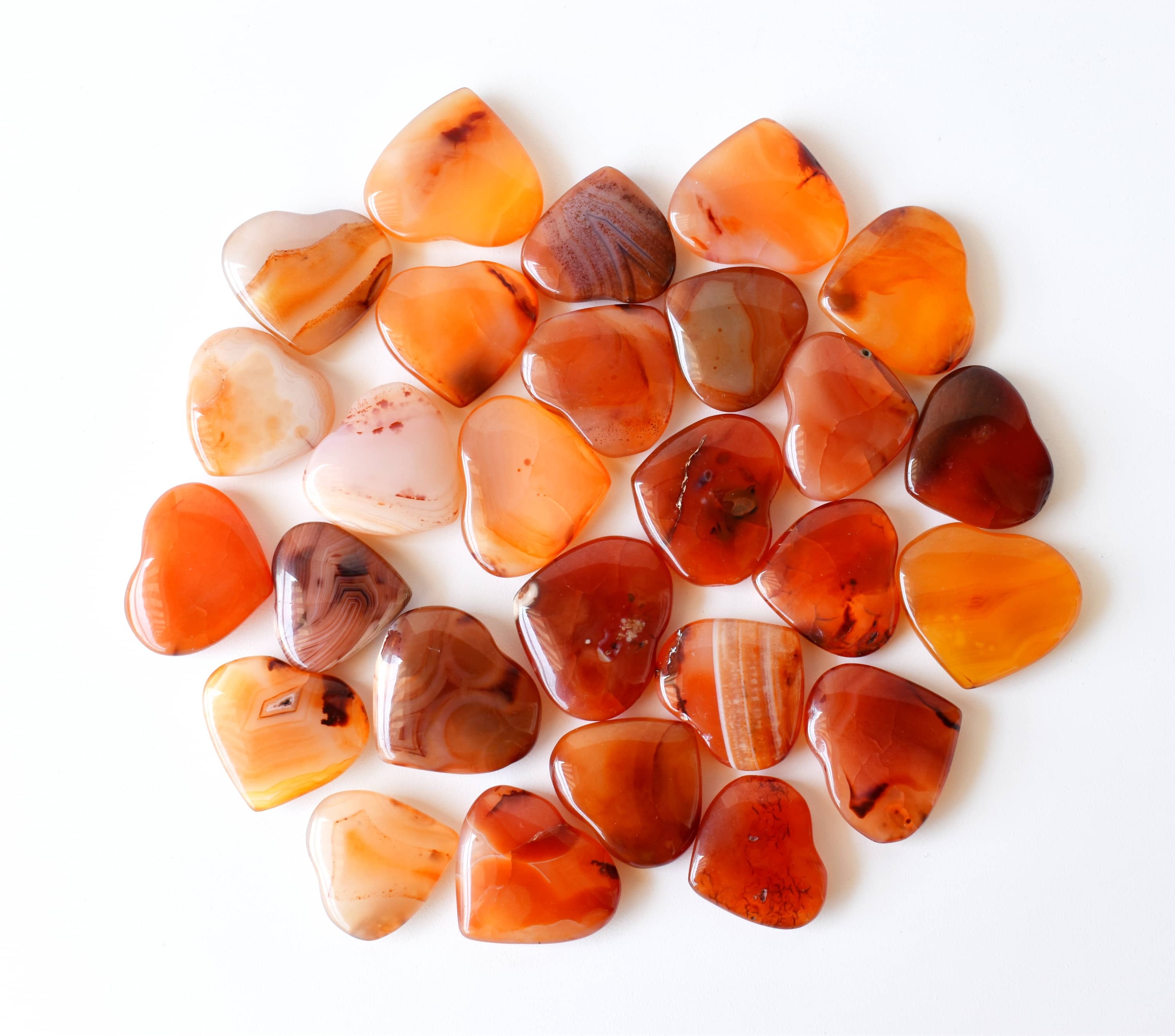 Carnelian Puffy Mini Heart Crystal Pocket-Sized Energy & Passion Stone