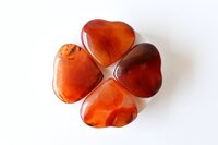 Carnelian Puffy Mini Heart Crystal Pocket-Sized Energy & Passion Stone