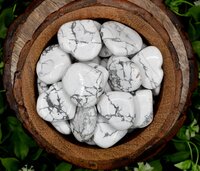 Howlite Puffy Mini Heart Crystal Pocket-Sized Stone for Calm & Stress Relief