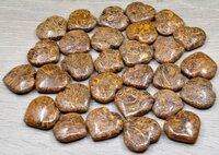 Elephant Jasper Puffy Mini Hearts Crystal Hearts