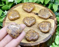 Elephant Jasper Puffy Mini Hearts Crystal Hearts