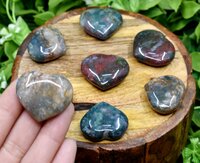 Fancy Jasper Puffy Mini Hearts Crystal Hearts